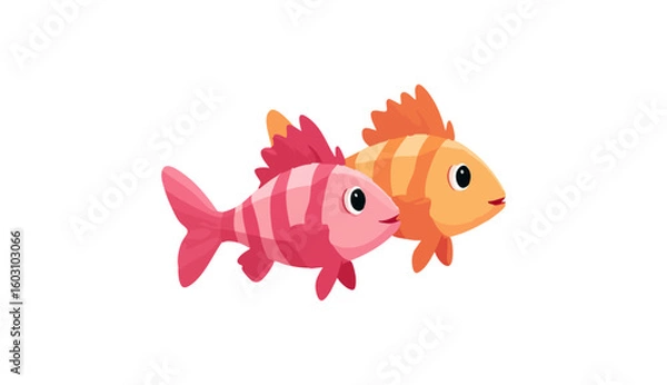 Fototapeta zebra danio fish icon, zebra danio fish vector illustration-simple illustration of zebra danio fish