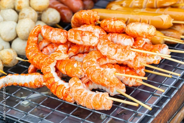 Obraz grilled shrimp surimi