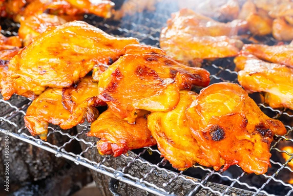 Obraz Charcoal grilled chicken