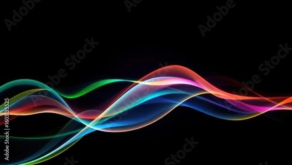 Obraz abstract colorful wave