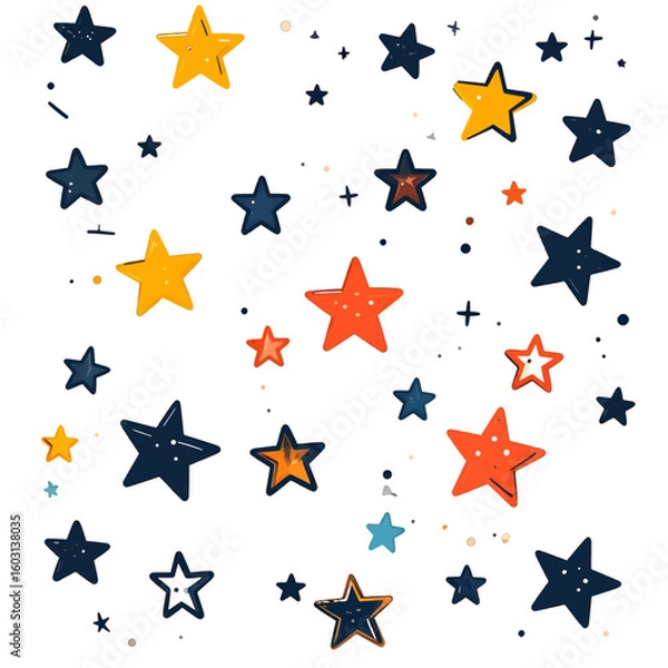 Fototapeta Colorful Star Pattern Background