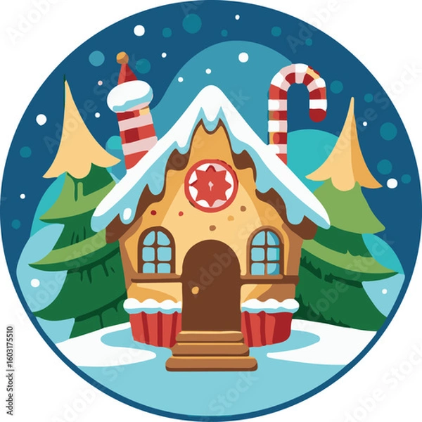 Fototapeta christmas gingerbread house