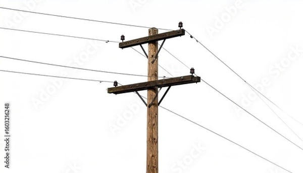 Fototapeta power lines and wires