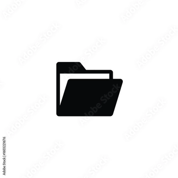 Fototapeta Black folder icon document file