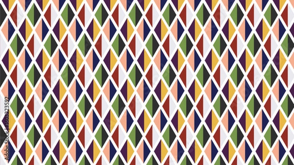 Fototapeta Colorful Diamond Pattern White Background 3840x2160, Vibrant Seamless Texture for Wallpapers, Digital Art, and Design, Ideal for Creative Projects and Modern Decor, High-Quality Style