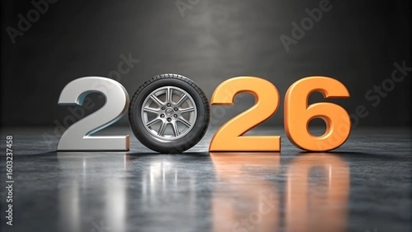 Fototapeta Rolling into 2026 with forward momentum and innovation