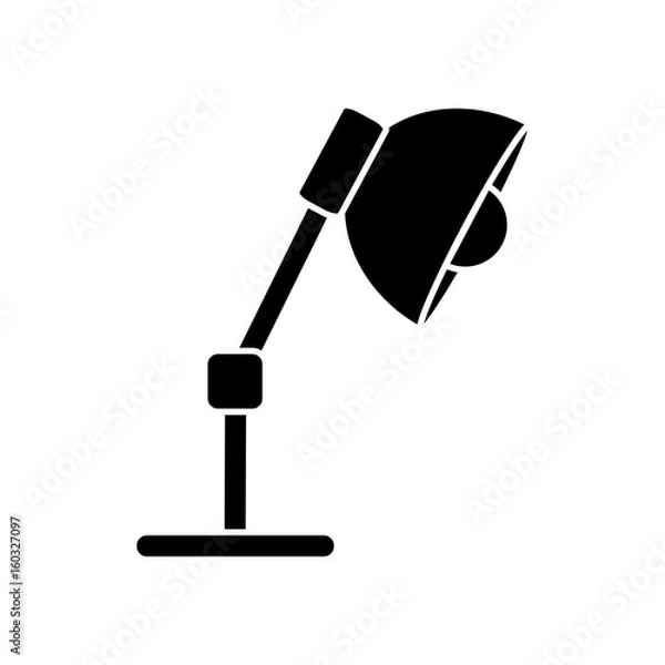 Fototapeta desk lamp icon over white background vector illustration