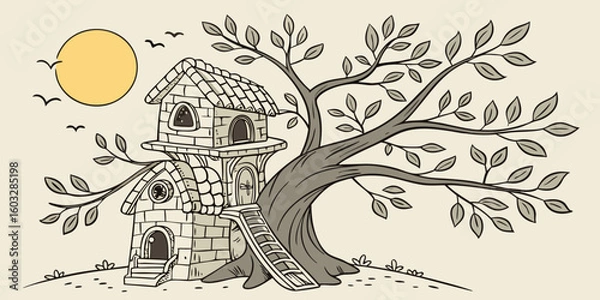 Obraz vector illustration of an old tree