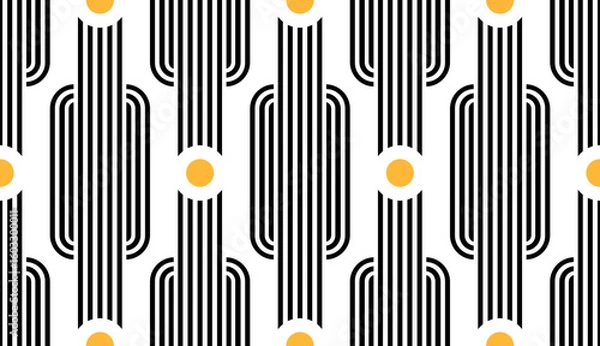 Fototapeta Seamless abstract geometric pattern. Vector Illustration.