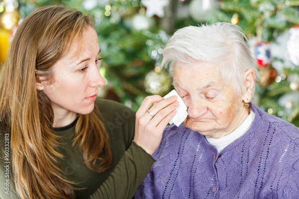 Obraz Elderly woman and young carer