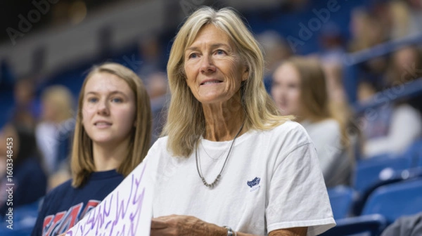 Fototapeta devoted parent cheering for their child at sporting event radiating love and encouragement