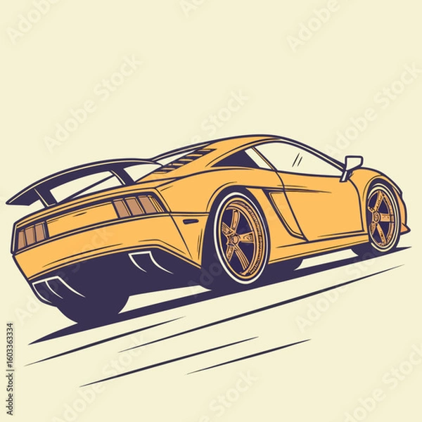 Obraz retro car vector illustration