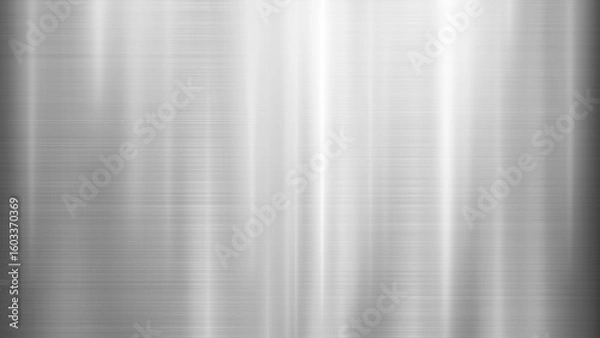 Obraz Brushed Metal Texture Background with Vertical Light Reflections
