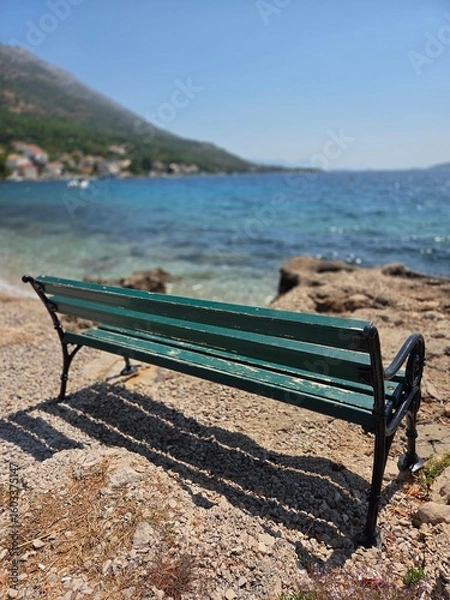 Fototapeta bench on the beach