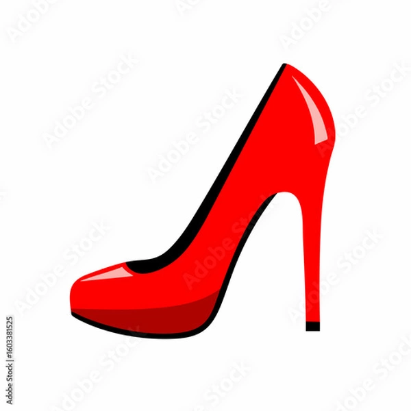 Obraz High-Heeled Pump Vector Illustration