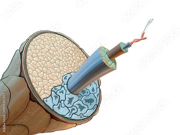 Obraz Wool fiber diagram
