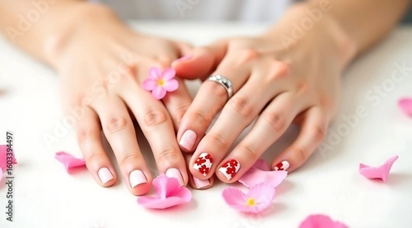Obraz hands with  manicure