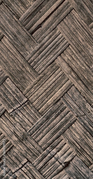 Fototapeta a wall build on wicker bamboo