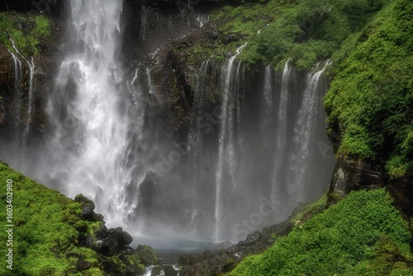 Fototapeta 新緑の日光華厳の滝
