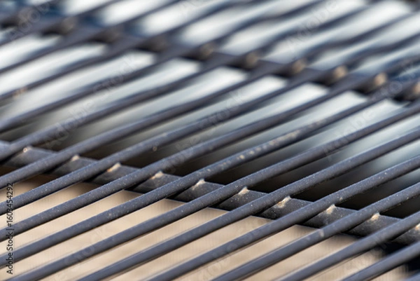 Obraz Black metal grate close up