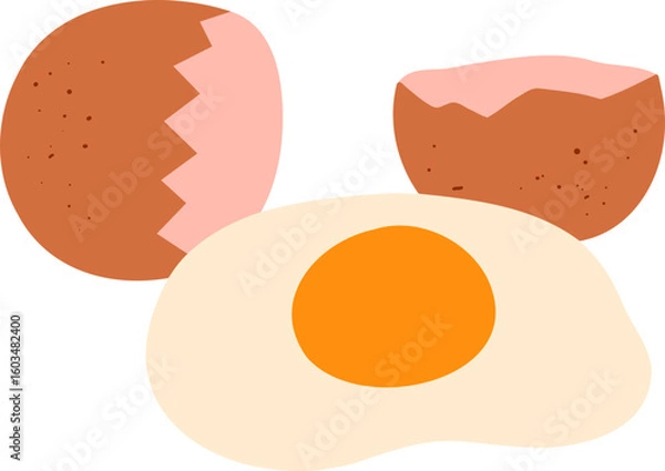 Obraz Half Cracked Brown Egg Shell