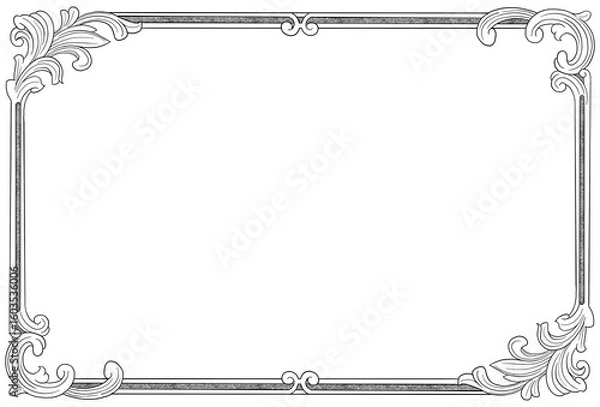 Obraz Royal scroll illustration for border and frame
