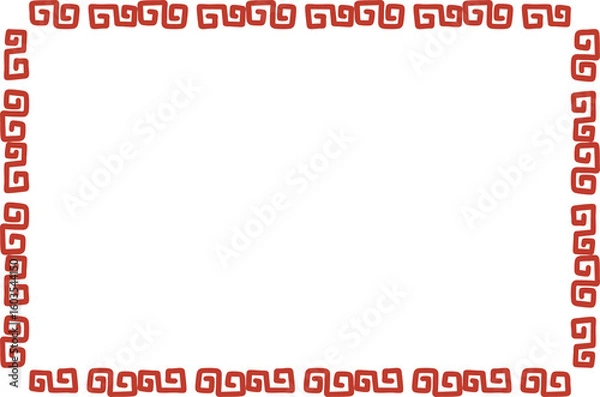 Obraz 手描きの可愛い中華マークのフレーム