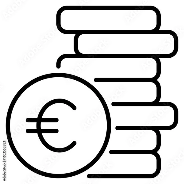 Obraz Coin Stack  Icon 