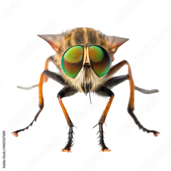 Fototapeta fly on white background