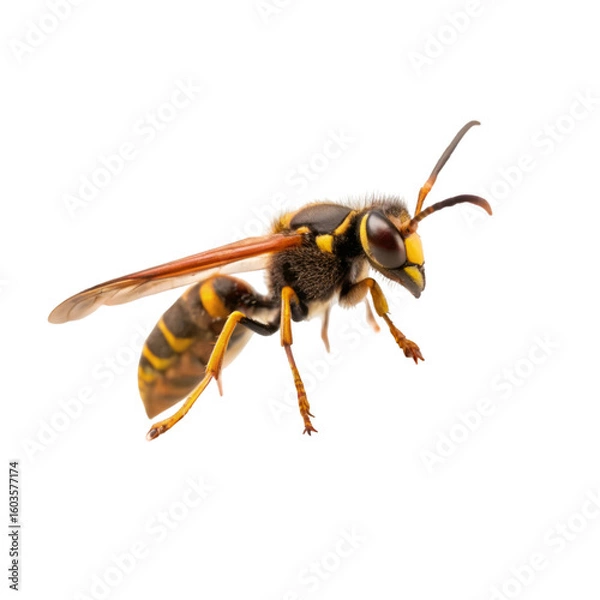 Obraz wasp on white background