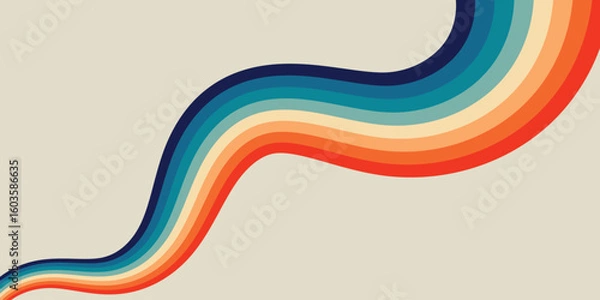 Obraz retro abstract colorful  strips background