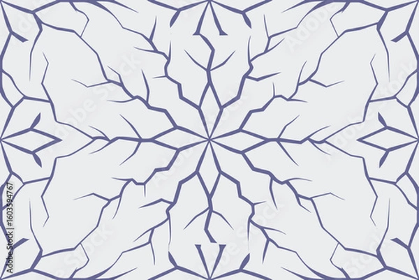 Fototapeta Cracked ice pattern with purple lines texture abstract