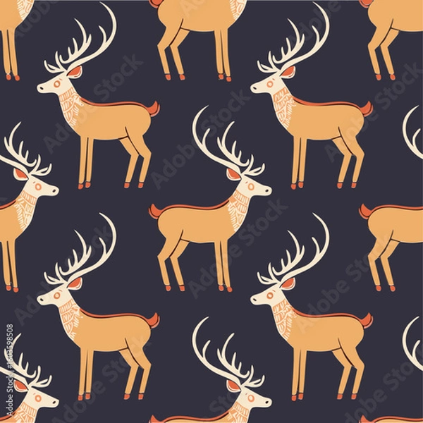 Obraz seamless pattern with deer