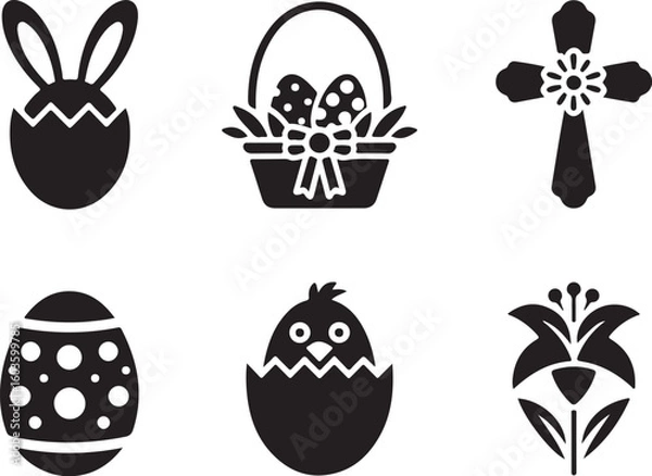 Obraz Decorative Easter Basket Bundle | Holiday Clipart

