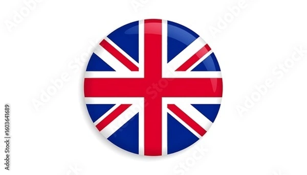 Fototapeta Circular British Flag Button