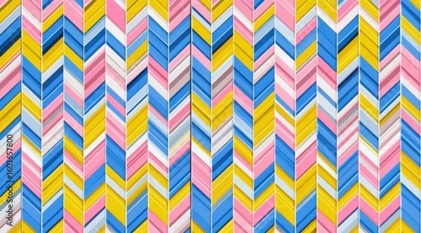 Fototapeta Chevron pattern of vibrant colors