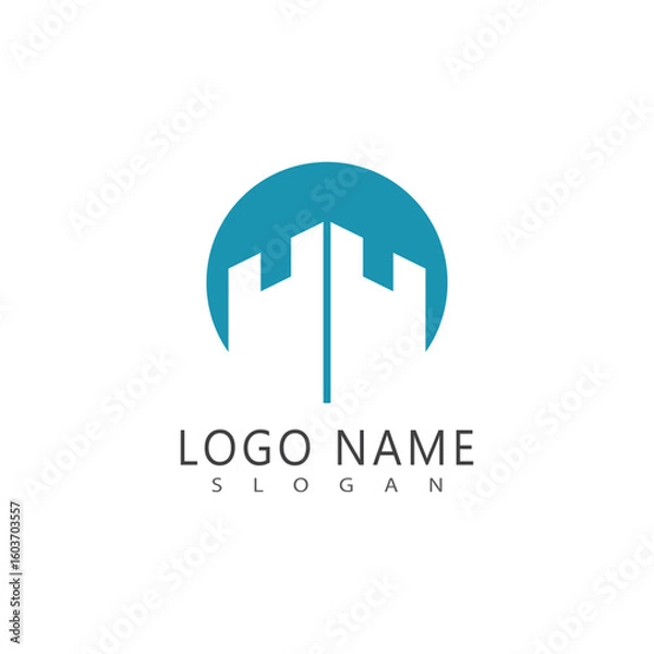 Obraz Stylized Castle logo vector and symbol design