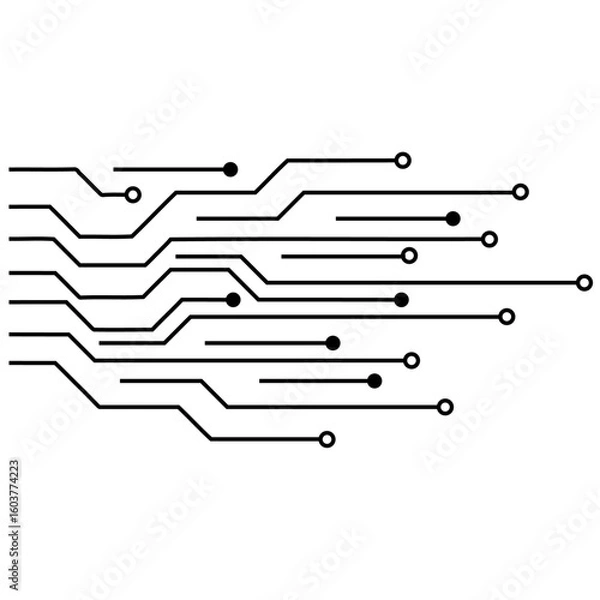 Fototapeta Artificial Intelligence Microchip AI