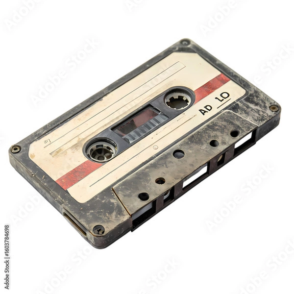 Obraz Vintage Cassette Tape: Retro Audio Media, Music Technology, 80s Nostalgia