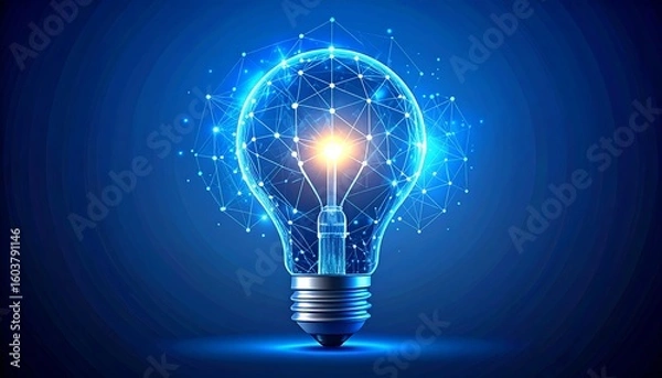 Fototapeta Abstract glowing lightbulb