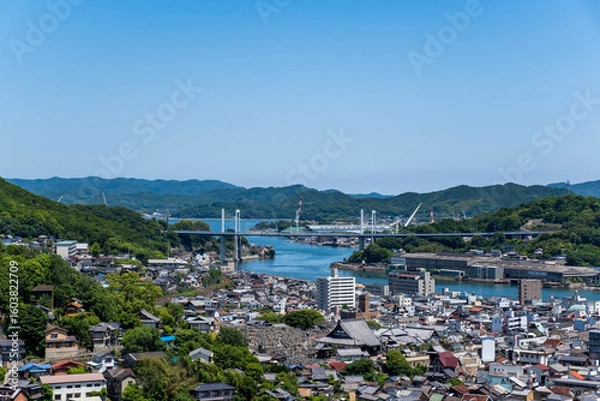 Obraz 千光寺頂上展望台から望む尾道市の街並み　広島県尾道市