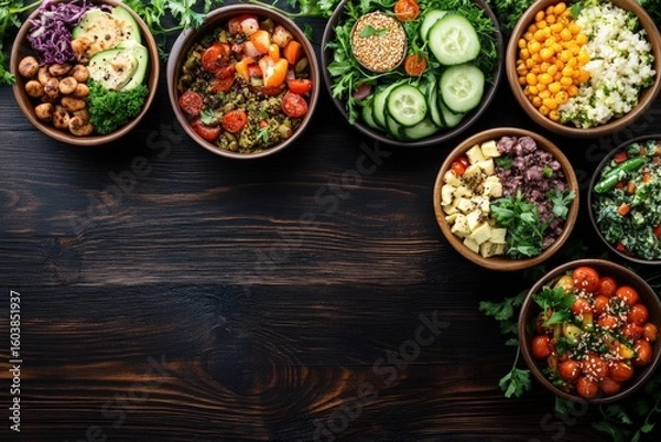 Fototapeta easter eggs on a wooden table