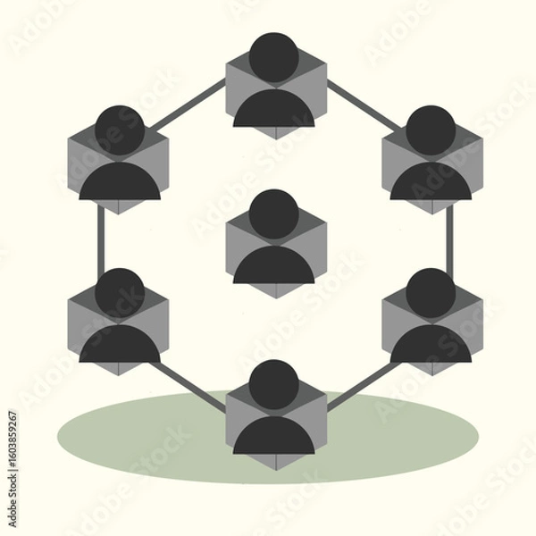 Obraz a decentralized finance design art vector