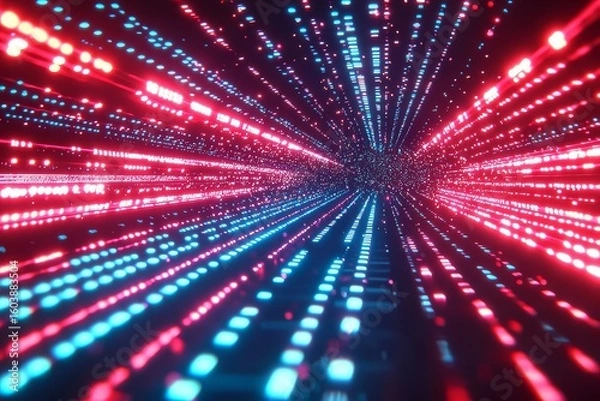 Fototapeta Dynamic visuals convey high-speed information flow.