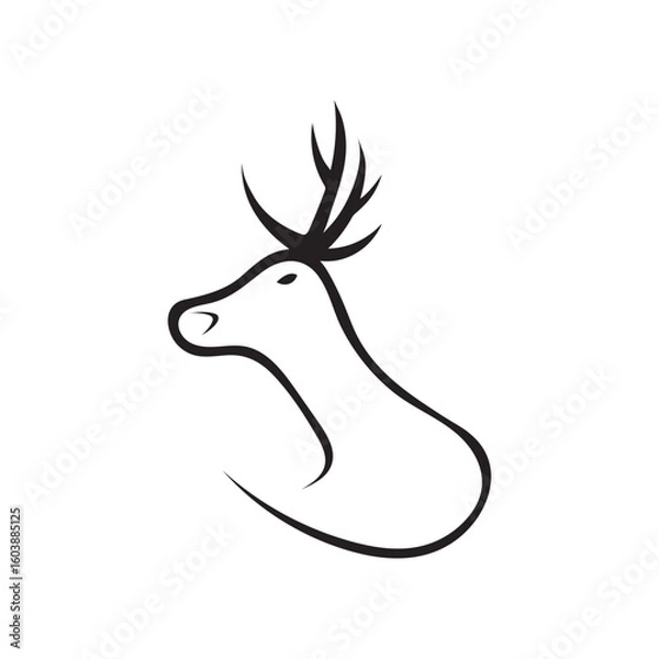 Fototapeta Deer icon logo vector