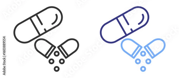 Fototapeta Capsule icon color