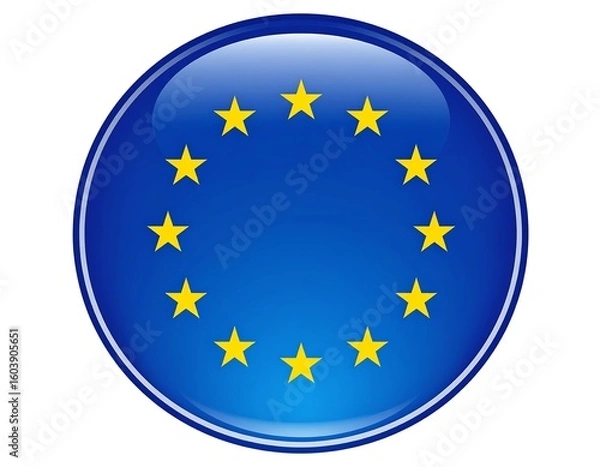 Fototapeta European Union button graphic