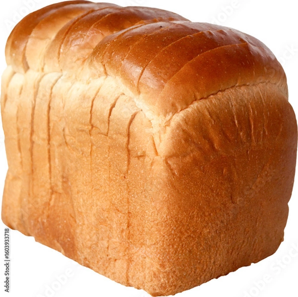 Fototapeta Sliced bread isolated on white background.