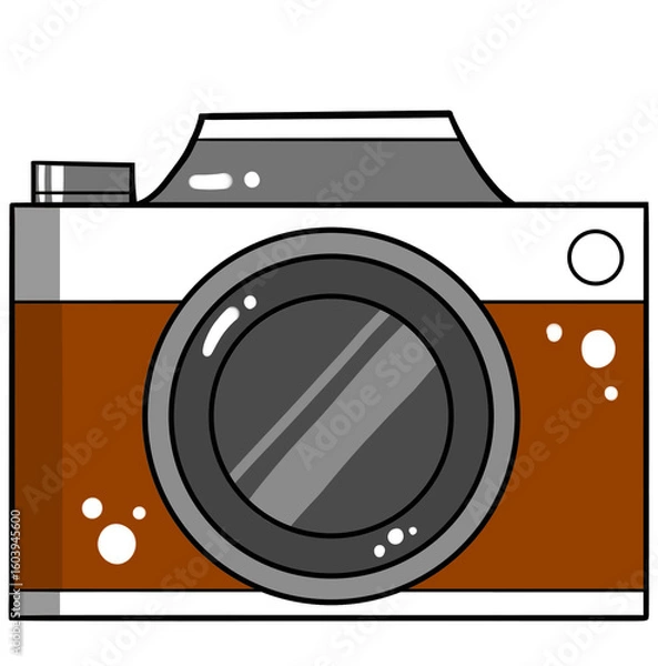Obraz 갈색 카메라 일러스트 요소