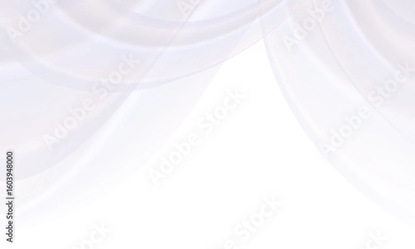 Obraz 薄紫色の透けているカーテンのイラスト